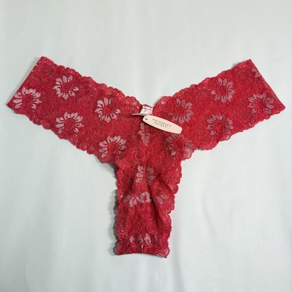 VTG 2004 NWT Victorias Secret Very Sexy Brazilian Lace Panties SIZE LARGE Pink - Picture 1 of 7